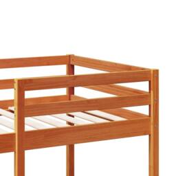 Berkfield Home Loft Bed Frame without Mattress Wax Brown 75x190cm Solid Wood Pine - Size: 75x190 cm - thumbnail 8
