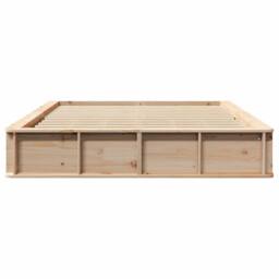 Berkfield Home Bed Frame with Lift-Up Storage, 160 x 200 cm, Solid Pine in Beige - Size: 160 x 200 cm - thumbnail 5