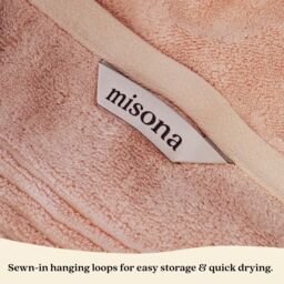 Misona Ultra Soft Bamboo Bath Towel in Pale Pink - Size: Bath Sheet - thumbnail 3