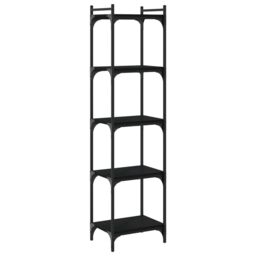 Berkfield Home Bookcase 5-Tier Black 40x30x154 cm Engineered Wood - Size: 40 x 30 x 154 cm - thumbnail 6