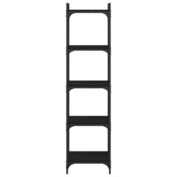 Berkfield Home Bookcase 5-Tier Black 40x30x154 cm Engineered Wood - Size: 40 x 30 x 154 cm - thumbnail 4