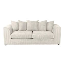 Furniture 786 Chicago Jumbo Cord 3 Seater Sofa in Ivory - thumbnail 1