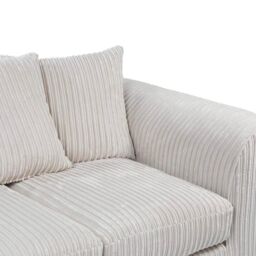 Furniture 786 Chicago Jumbo Cord 3 Seater Sofa in Ivory - thumbnail 3