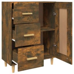 Berkfield Home Sideboard Smoked Oak 69.5x34x90 cm Engineered Wood in Brown - thumbnail 6