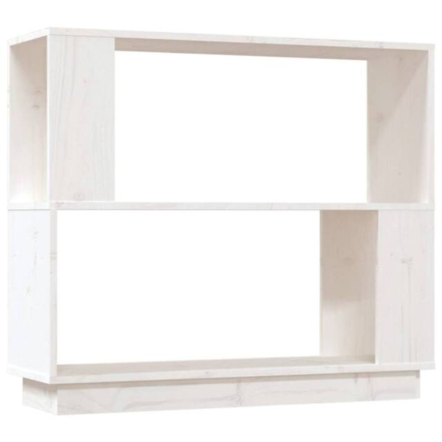 Berkfield Home Book Cabinet/Room Divider White 80x25x70 cm Solid Wood Pine - Size: 80 x 25 x 70 cm - image 1