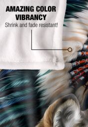 JQ Licensing En Native American Wolf & Eagle Silky Touch Super Soft Throw Blanket 152 X 127 cm in White - thumbnail 4