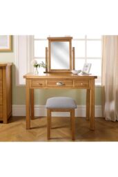 Birlea Woburn 3 Drawer Dressing Table Oak in Light Oak - thumbnail 2
