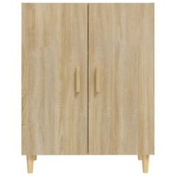 Berkfield Home Sideboard Sonoma Oak 70x34x90 cm Engineered Wood in Brown - Size: 70 x 34 x 90 cm - thumbnail 3