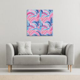 Benjamin Tate Design Boho pink (Canvas Print) / 61 x 61 x 4cm in Natural - Size: 61 x 61 x 4 cm - thumbnail 1