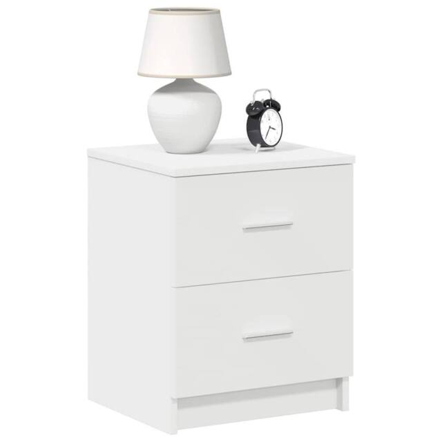 Berkfield Home Durable Bedside Cabinets 2 pcs with 2 Drawers White 40x36x50 cm - Size: 40 x 36 x 50 cm - image 1