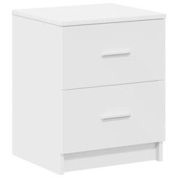 Berkfield Home Durable Bedside Cabinets 2 pcs with 2 Drawers White 40x36x50 cm - Size: 40 x 36 x 50 cm - thumbnail 6