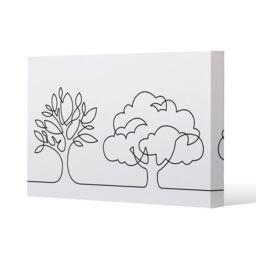 Benjamin Tate Design line drawing of trees (Canvas Print) / 31 x 41 x 4cm in Natural - Size: 31 x 41 x 4 cm - thumbnail 1