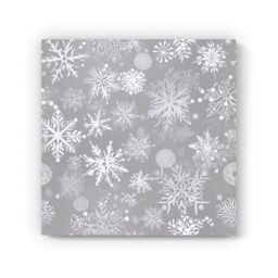 Warren Reed - Designer Slowflakes & Ice Canvas in Silver - Size: w40 inch x h40 inch - thumbnail 2