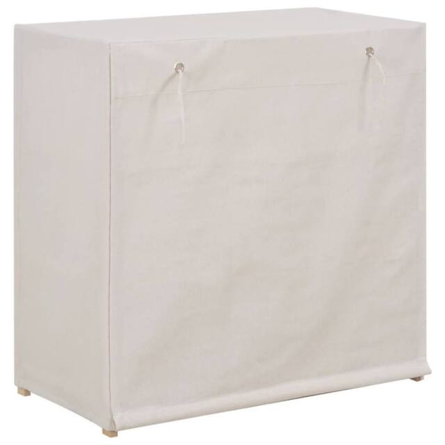 Berkfield Home Shoe Cabinet with Cover White 79x40x80 cm Fabric - Size: 79 x 40 x 80 cm - image 1