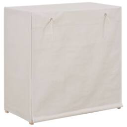 Berkfield Home Shoe Cabinet with Cover White 79x40x80 cm Fabric - Size: 79 x 40 x 80 cm - thumbnail 1