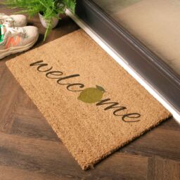 Artsy Mats Welcome Lemon Coir Doormat (60 x 40cm) in Brown - Size: 40 cm x 60 cm - thumbnail 2