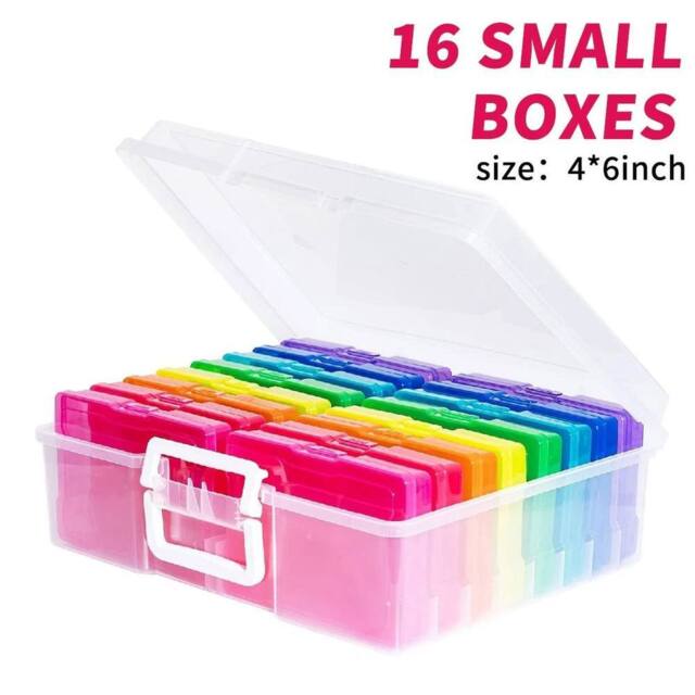 FLAVORA 4×6 - Multicoloured Picture Album Organizer Photo Storage Box - Size: 600mm - image 1