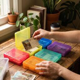 FLAVORA 4×6 - Multicoloured Picture Album Organizer Photo Storage Box - Size: 600mm - thumbnail 2
