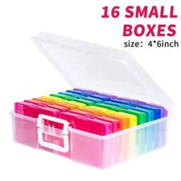FLAVORA 4×6 - Multicoloured Picture Album Organizer Photo Storage Box - Size: 600mm - thumbnail 1