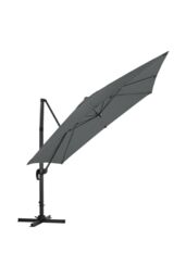 Garden Sanctuary Rotating Square Outdoor Patio Cantilever Parasol in Dark Grey - thumbnail 4