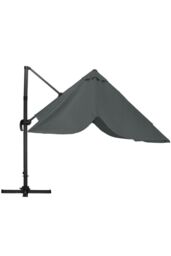 Garden Sanctuary Rotating Square Outdoor Patio Cantilever Parasol in Dark Grey - thumbnail 5