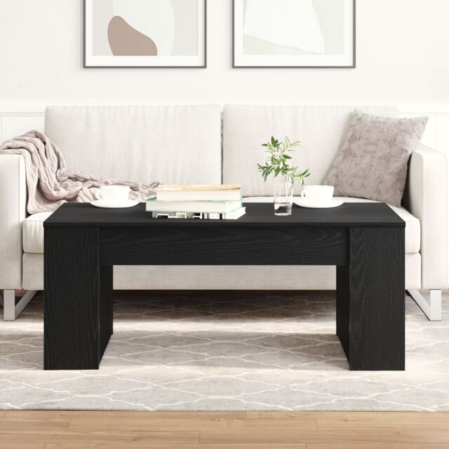 Berkfield Home Coffee Table Black Oak 102x55x42 cm Engineered Wood - Size: 102 x 55 x 42 cm - image 1
