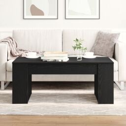 Berkfield Home Coffee Table Black Oak 102x55x42 cm Engineered Wood - Size: 102 x 55 x 42 cm - thumbnail 1