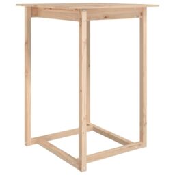 Berkfield Home Bar Table 80x80x110 cm Solid Wood Pine in Brown - Size: 80 x 80 x 110 cm - thumbnail 2