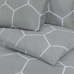 Berkfield Home Duvet Cover Set Grey 155x220 cm Cotton - thumbnail 5