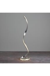 Netlighting Aria Integrated Led Floor Lamp Silver Leaf White Acrylic - thumbnail 2