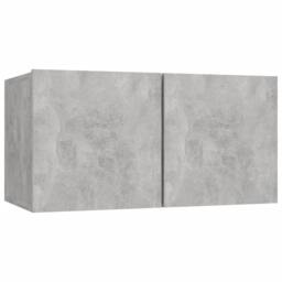 Berkfield Home Classic 6 Piece TV Cabinet Set Concrete Grey Engineered Wood - thumbnail 5