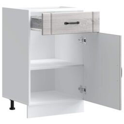 Berkfield Home Kitchen Base Cabinet Lucca Grey Sonoma Engineered Wood - thumbnail 5