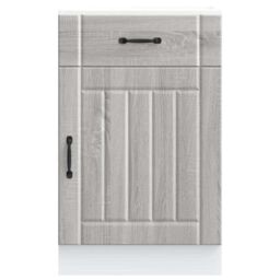 Berkfield Home Kitchen Base Cabinet Lucca Grey Sonoma Engineered Wood - thumbnail 4