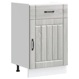 Berkfield Home Kitchen Base Cabinet Lucca Grey Sonoma Engineered Wood - thumbnail 2