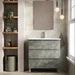 Banyetti Vatilla 800mm Floorstanding Vanity Unit with Veneto 1 TH Basin-Cemento in Grey - thumbnail 1