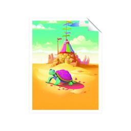 "Warren Reed - Designer Turtle On A Beach Holiday Unframed Art Print - Size: W8"" x H10""" - thumbnail 2