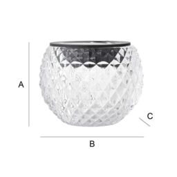 ValueLights Solar Powered Outdoor Black Diamond Pattern Glass Table Lamp Garden Light - thumbnail 7