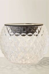 ValueLights Solar Powered Outdoor Black Diamond Pattern Glass Table Lamp Garden Light - thumbnail 3