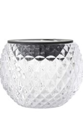 ValueLights Solar Powered Outdoor Black Diamond Pattern Glass Table Lamp Garden Light - thumbnail 6