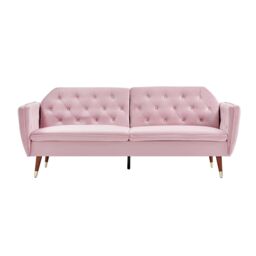 Bravich LTD Victoria Sofa Bed 3 Seater Velvet Click Clack in Pink - thumbnail 4