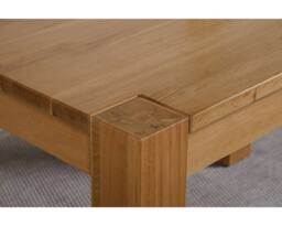 Thats Furniture Kuba 180 x 90 cm Chunky Oak Dining Table & 6 Lola Fabric Chairs in Beige - thumbnail 5