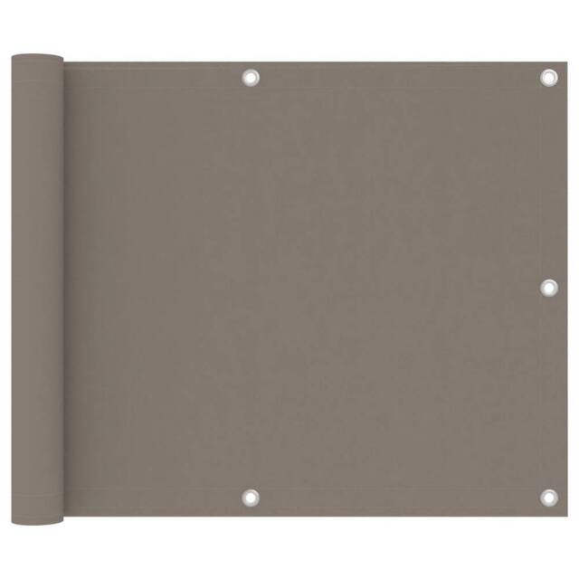 Berkfield Home Balcony Screen Taupe 75x300 cm Oxford Fabric in Beige - image 1