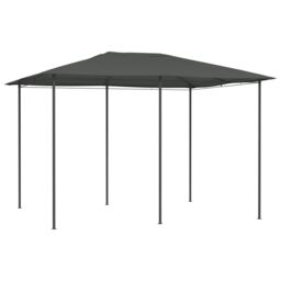 Berkfield Home Gazebo 3x4x2.6 m Anthracite 160 g/m ² in Black - thumbnail 1