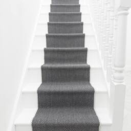 runrug Stair Runner Carpet - Reversible & Durable, 2mm - 'Coastal' in Black - Size: 60 cm x 660 cm - thumbnail 3