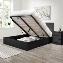 Birlea Oslo 3 Drawer Bedside Grey in Black - thumbnail 3