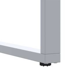 Berkfield Home Outdoor Dining Table Grey 160x80x75 cm Steel&Solid Wood Acacia - Size: 160 x 80 x 75 cm - thumbnail 9