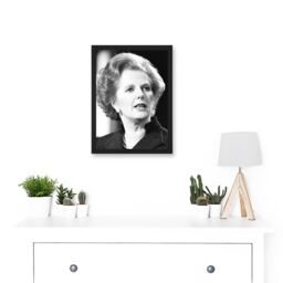 Artery8 Photo Portrait Margaret Thatcher Prime Minister Britain UK Artwork Framed Wall Art Print A4 in Black - thumbnail 2