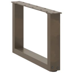 Berkfield Home Coffee Table Legs U-Shaped 2 pcs Natural Steel 50x(30-31) cm Steel in Brown - thumbnail 4