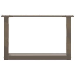 Berkfield Home Coffee Table Legs U-Shaped 2 pcs Natural Steel 50x(30-31) cm Steel in Brown - thumbnail 5