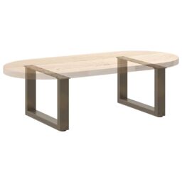 Berkfield Home Coffee Table Legs U-Shaped 2 pcs Natural Steel 50x(30-31) cm Steel in Brown - thumbnail 8